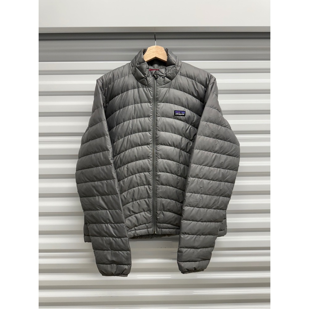 Patagonia Down Sweater Jacket Mens Large Grey Puffer Full Zip Coat